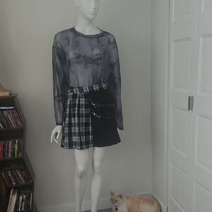 Grunge Skirt & Mesh Top